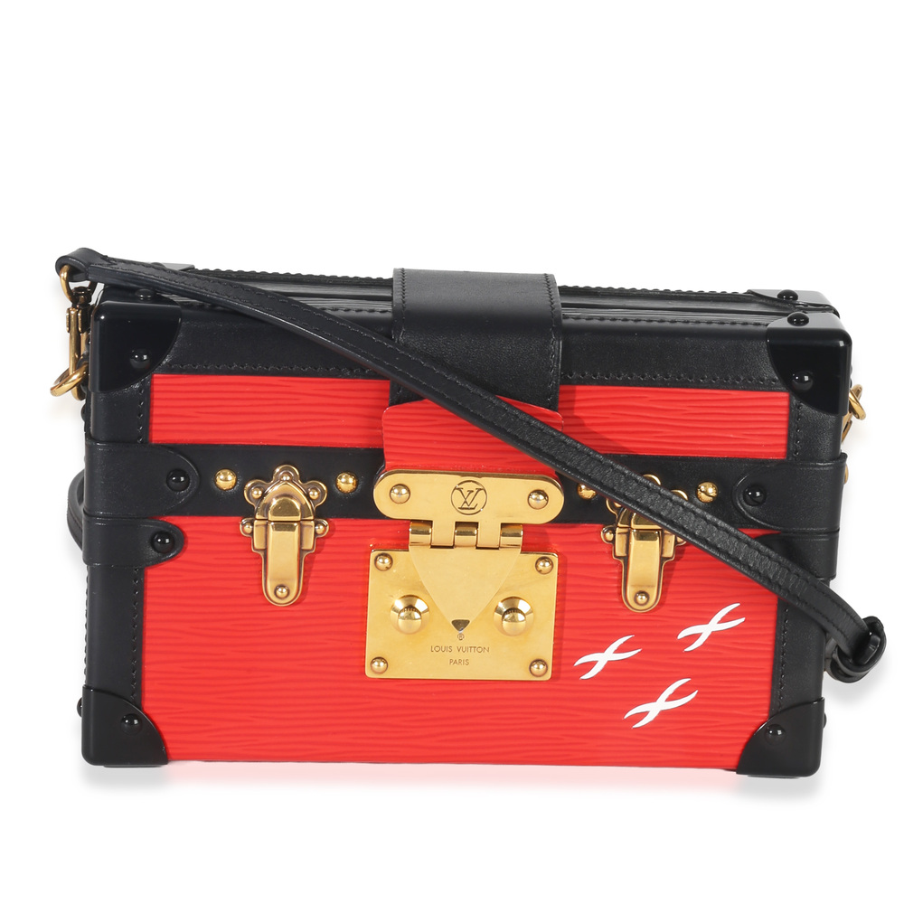 Louis Vuitton Red Black Epi Petite Malle